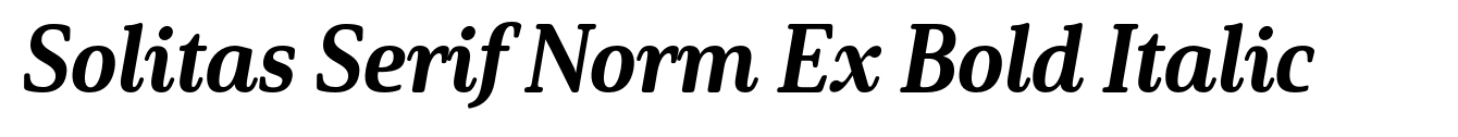 Solitas Serif Norm Ex Bold Italic
